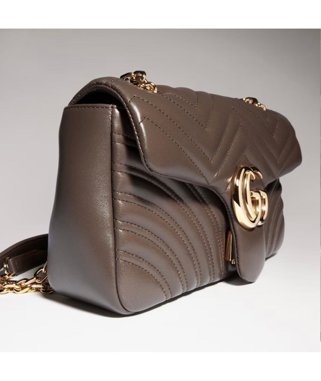 GUCCI Коричневая кожаная сумка через плечо, фото 2