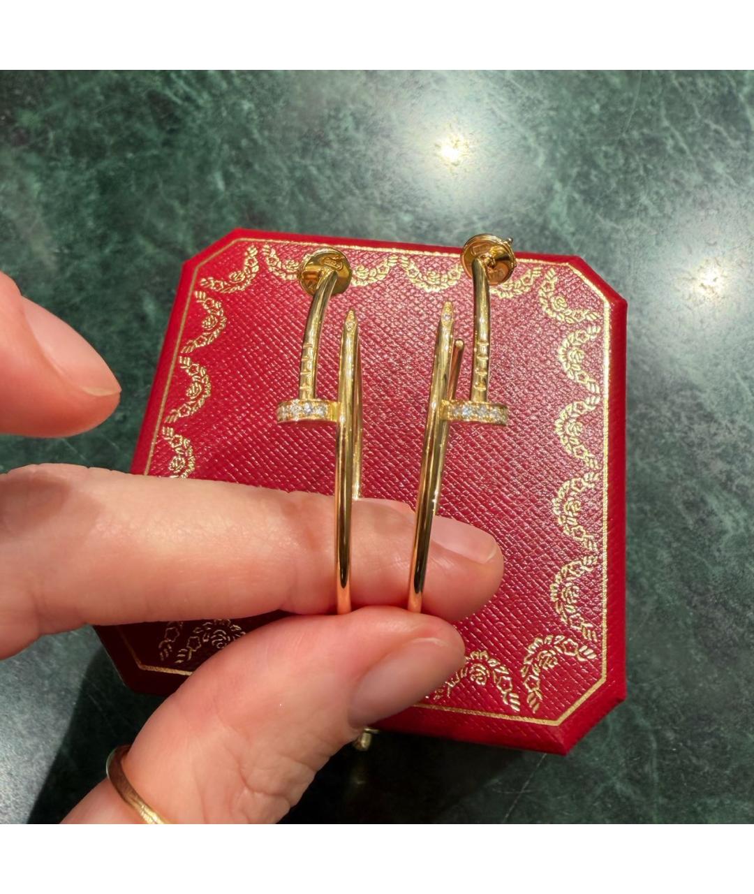 CARTIER Золотые серьги из желтого золота, фото 3