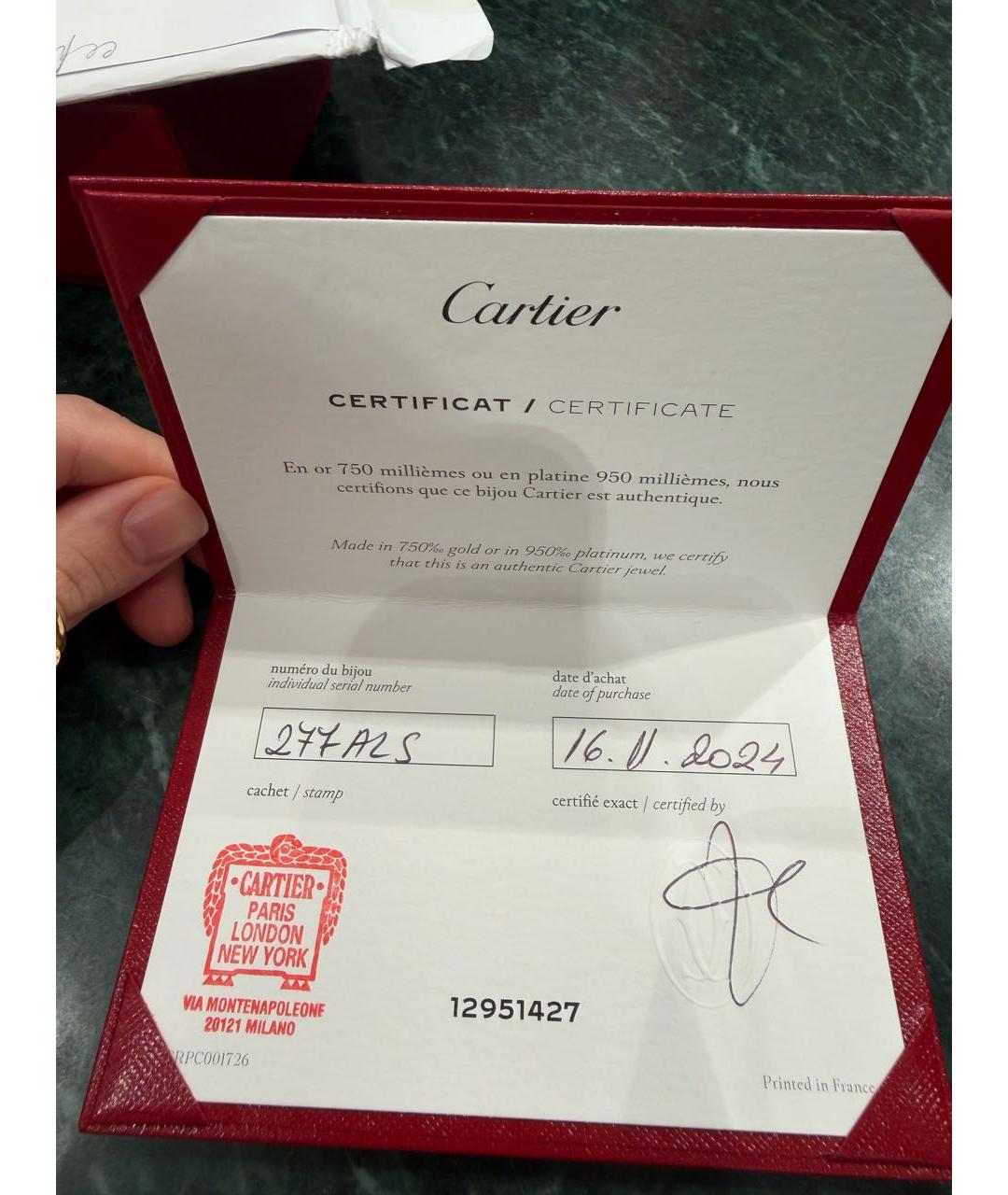 CARTIER Золотые серьги из желтого золота, фото 6