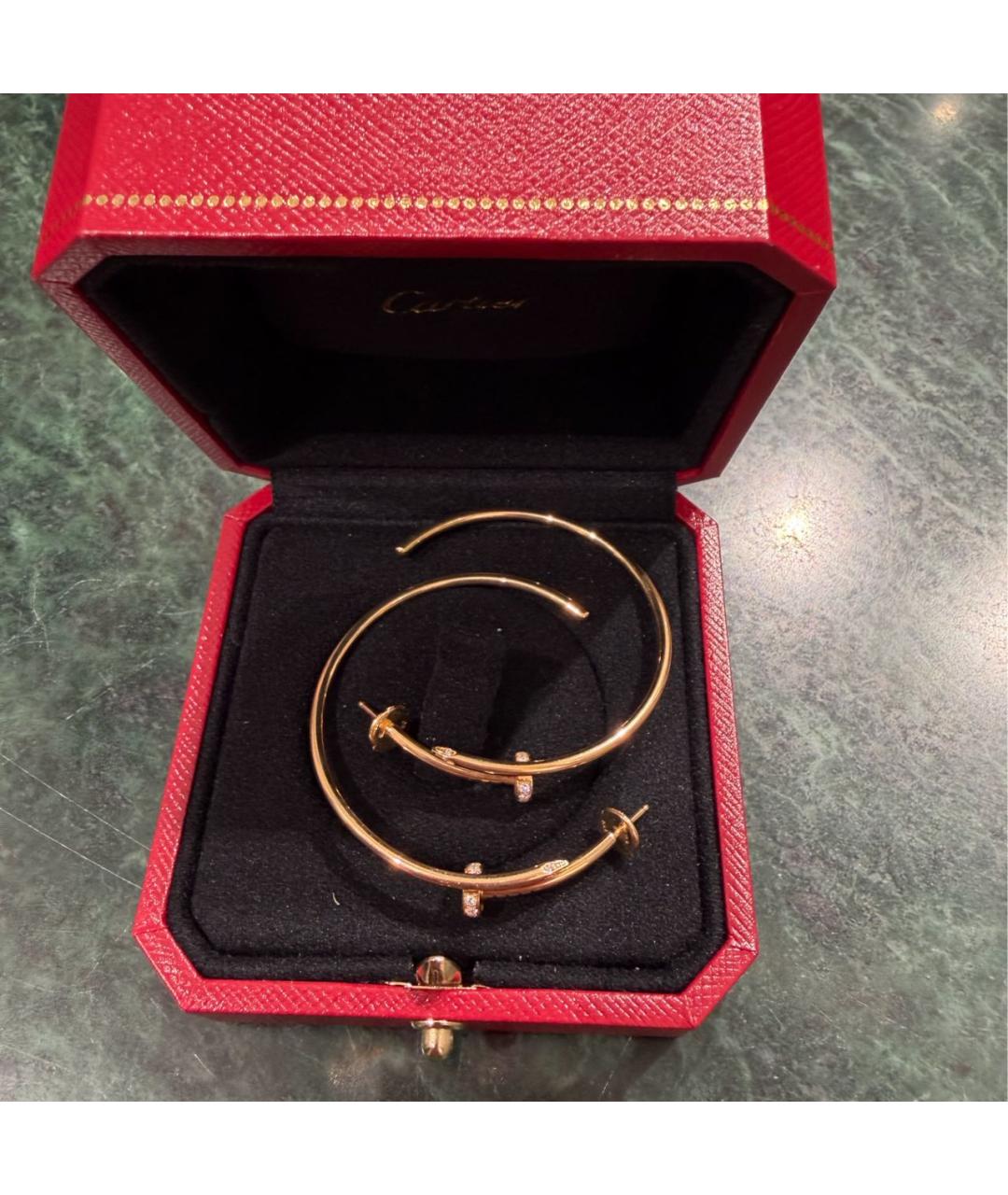 CARTIER Золотые серьги из желтого золота, фото 2