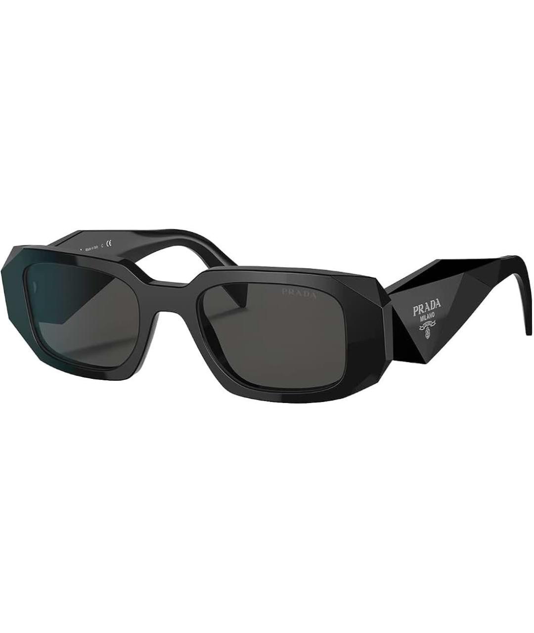 PRADA Черные пластиковые солнцезащитные очки, фото 1