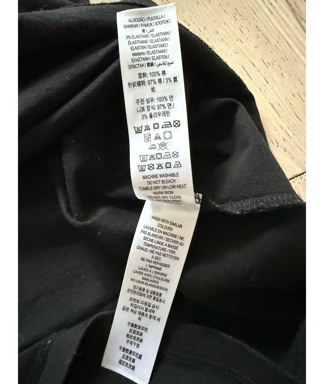 BURBERRY Черная хлопковая детская футболка, фото 5