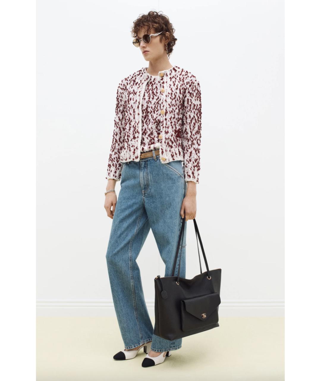 CHANEL Голубые хлопковые прямые джинсы, фото 6