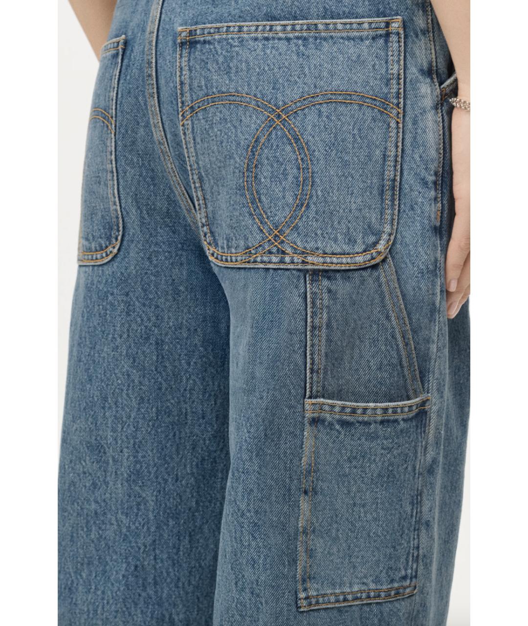 CHANEL Голубые хлопковые прямые джинсы, фото 8