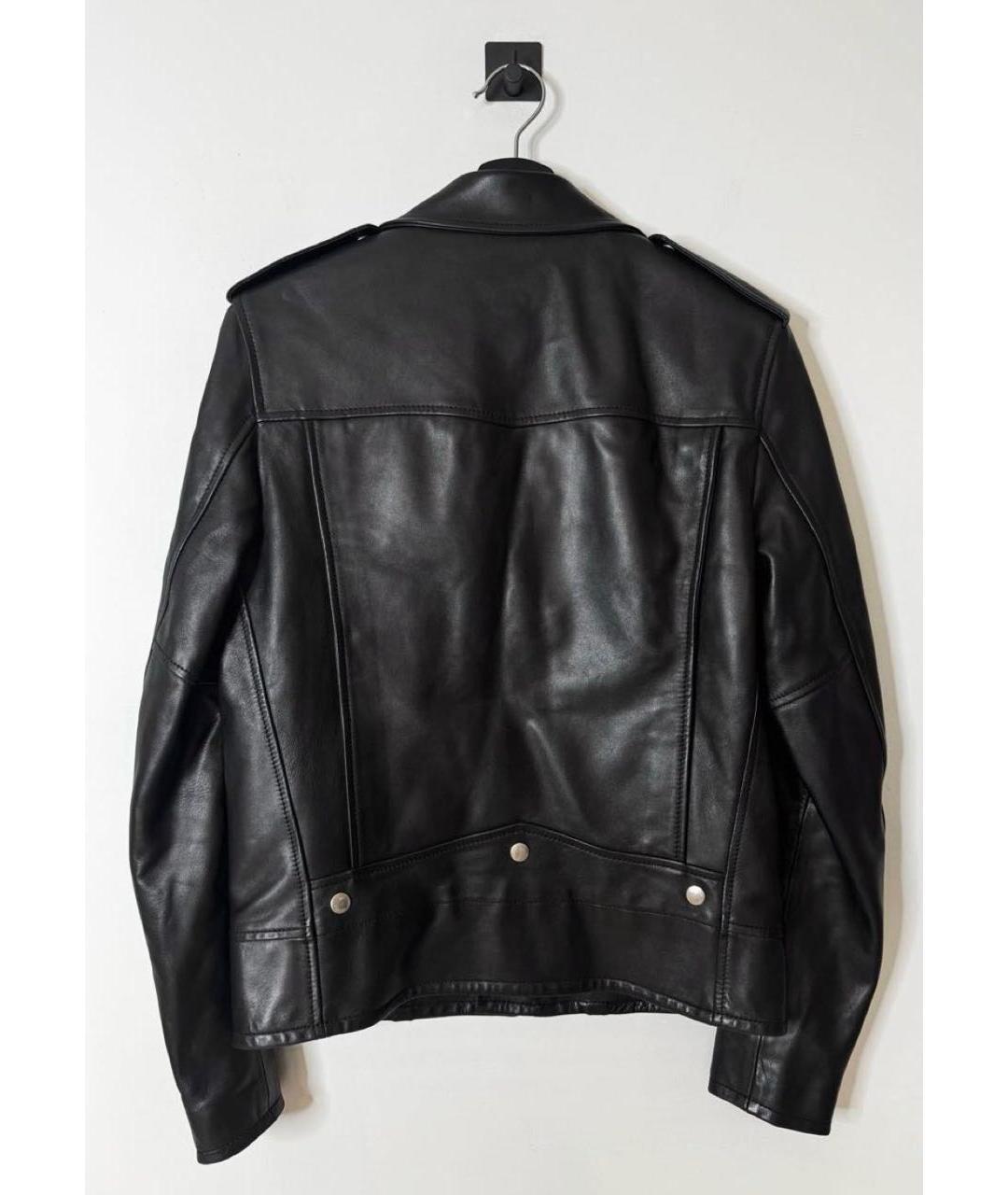 SAINT LAURENT Черная кожаная куртка, фото 3