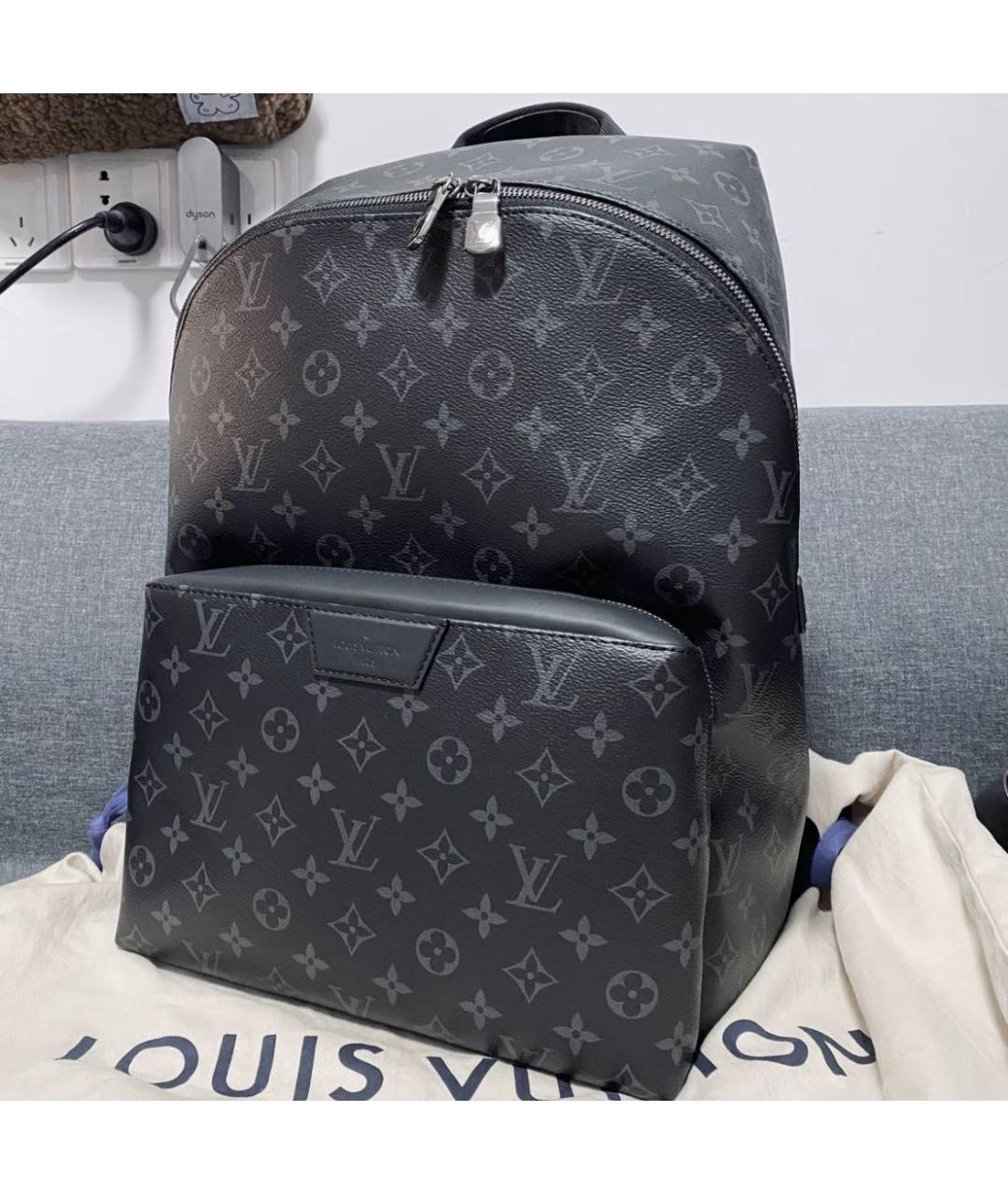 LOUIS VUITTON Черный рюкзак из канвы, фото 3