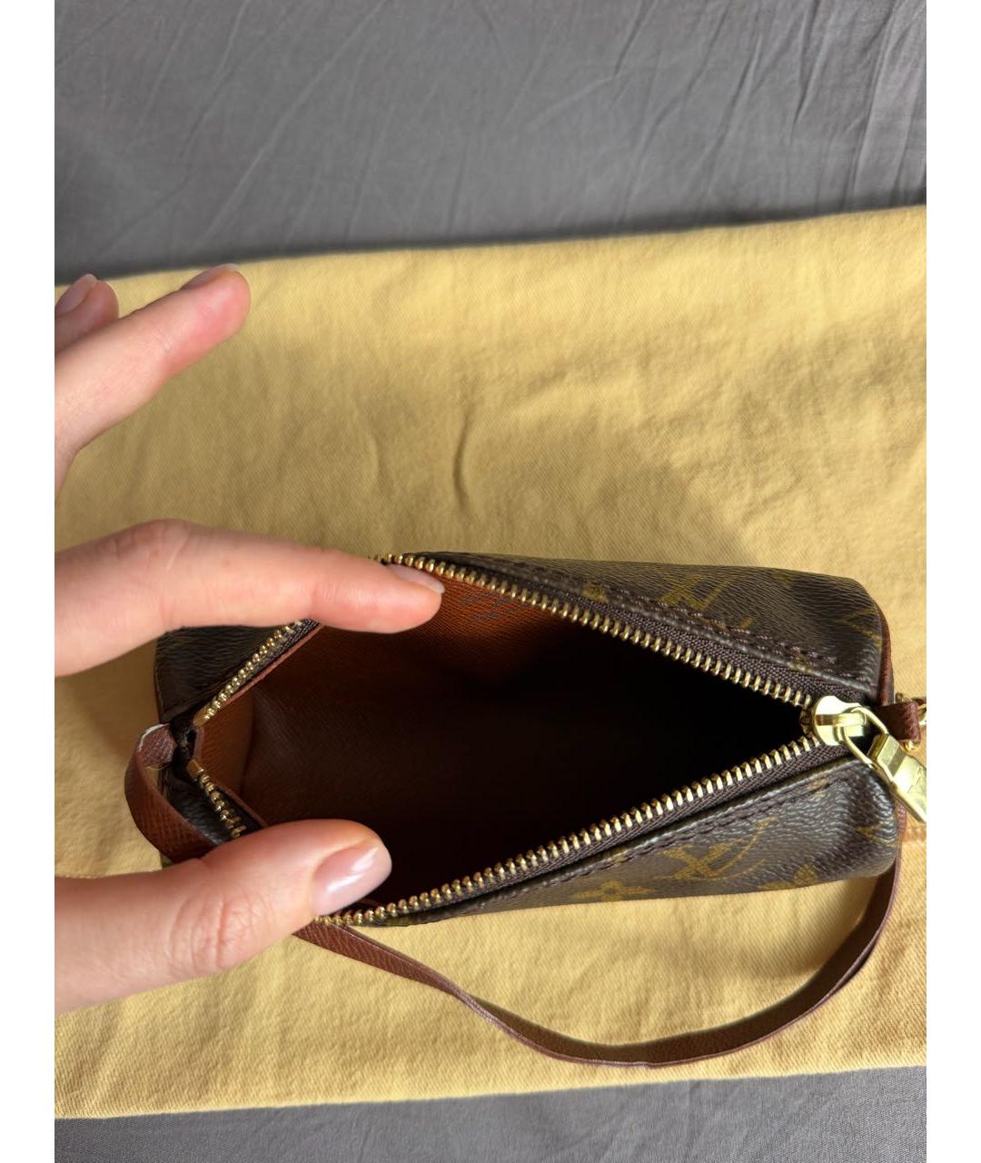 LOUIS VUITTON Коричневая кожаная сумка тоут, фото 4