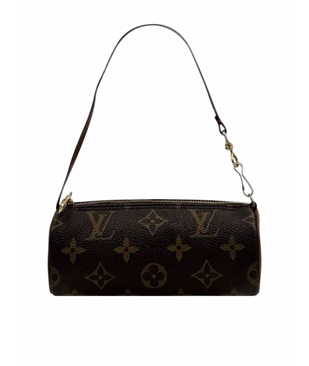 LOUIS VUITTON Коричневая кожаная сумка тоут, фото 6
