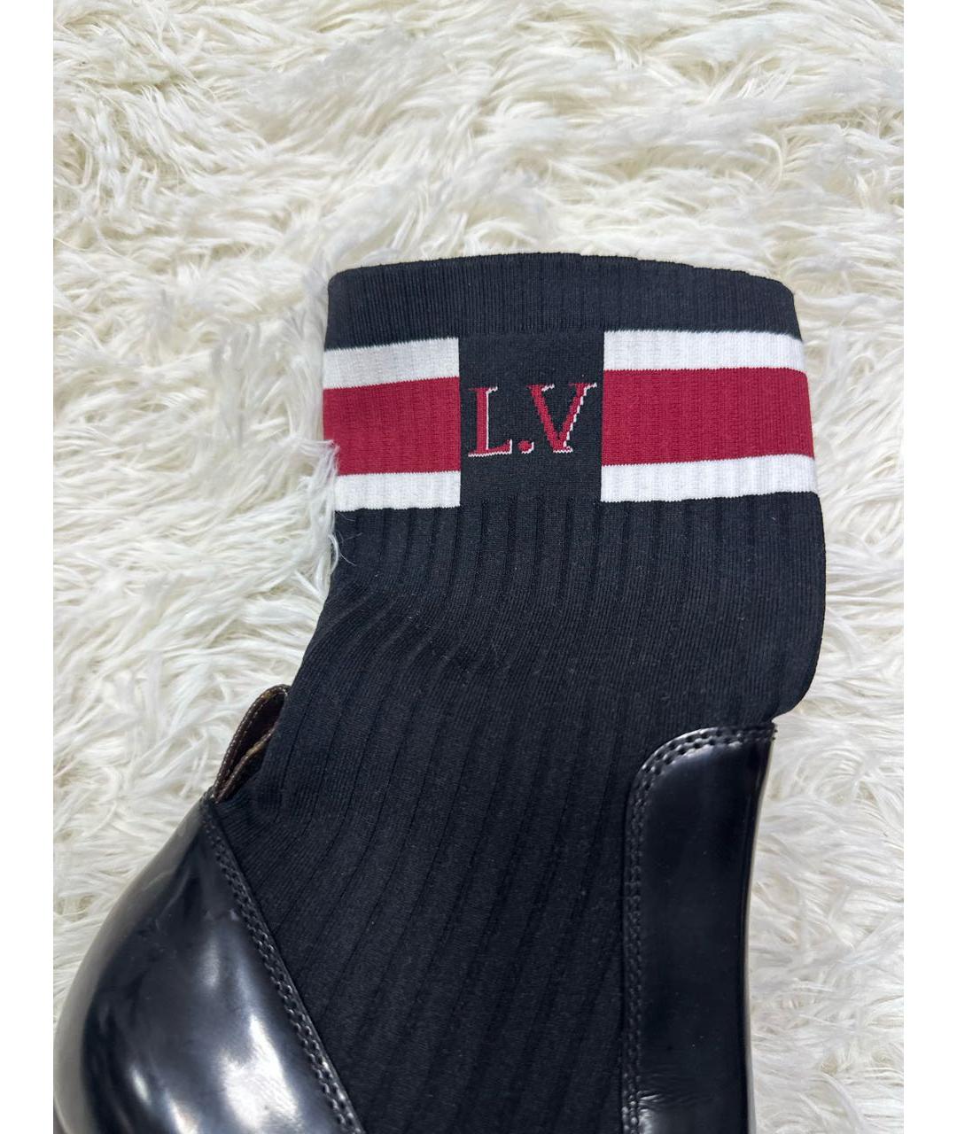 LOUIS VUITTON Черные кожаные ботильоны, фото 3