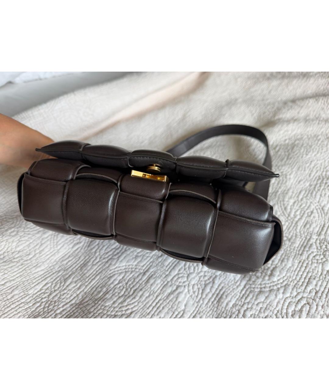 BOTTEGA VENETA Коричневая кожаная сумка через плечо, фото 3
