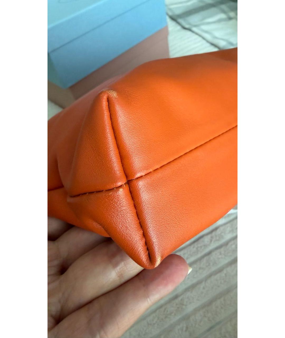 MIU MIU Оранжевая кожаная сумка тоут, фото 5