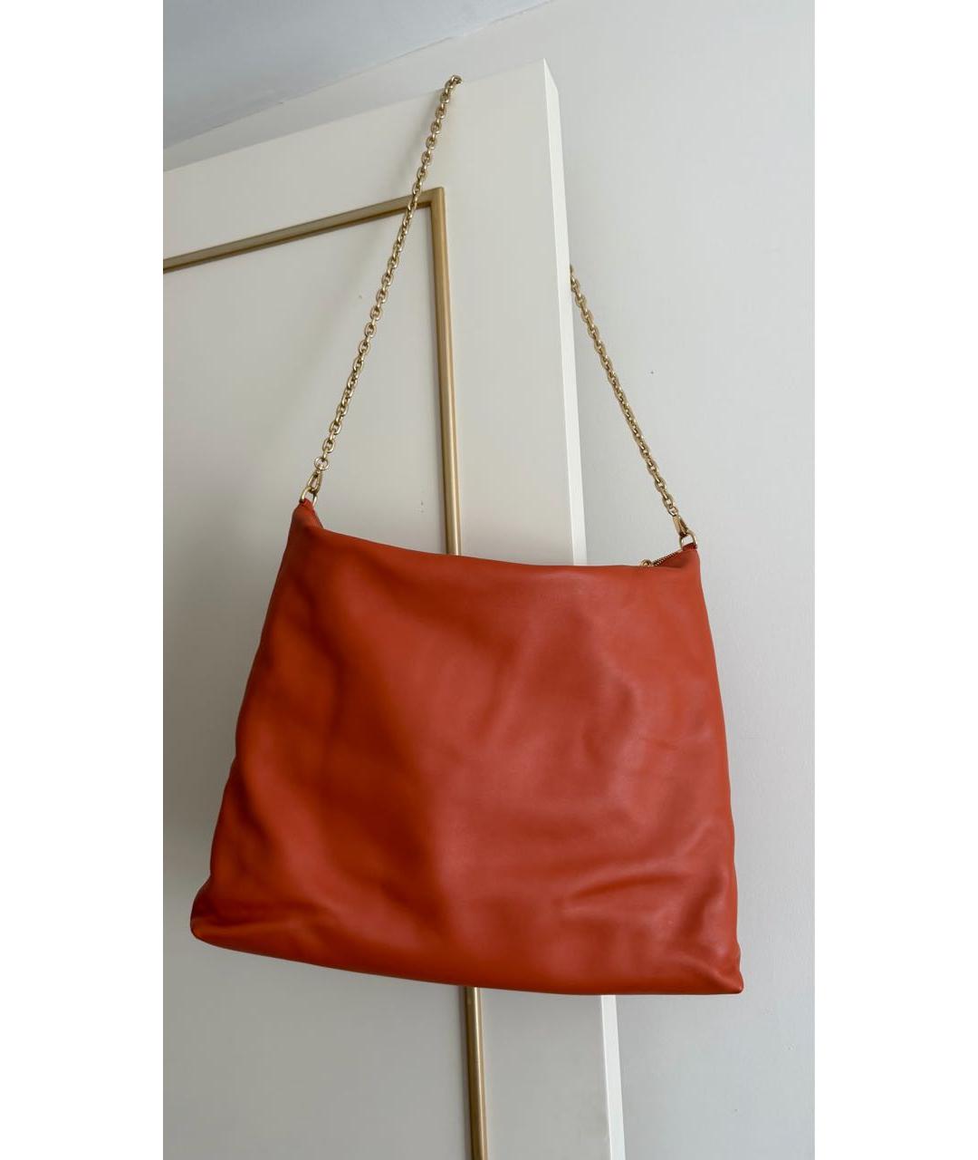 MIU MIU Оранжевая кожаная сумка тоут, фото 3