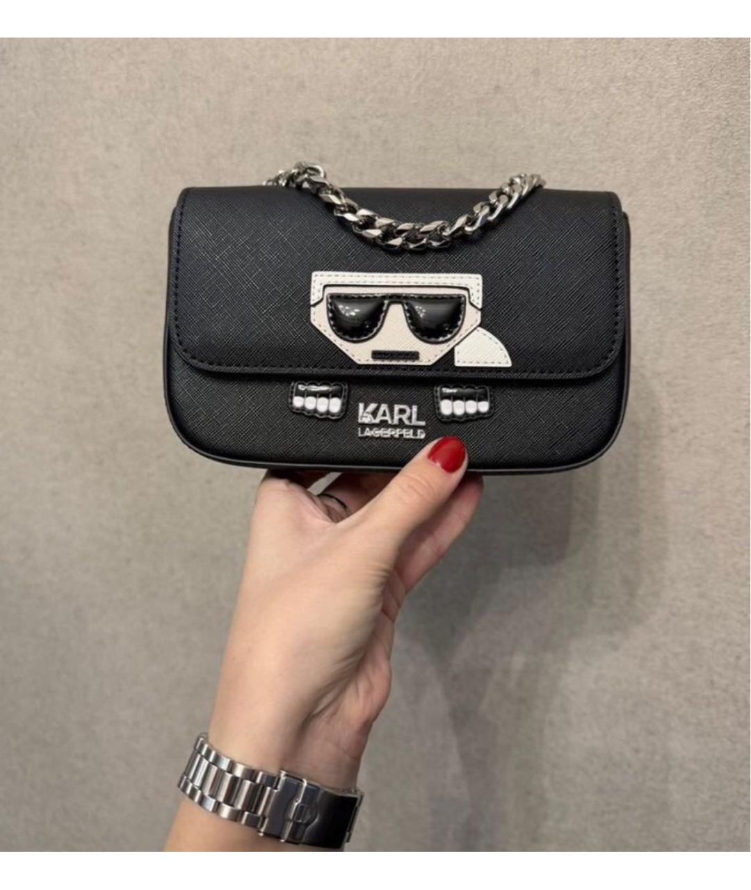 KARL LAGERFELD Черная поясная сумка, фото 3