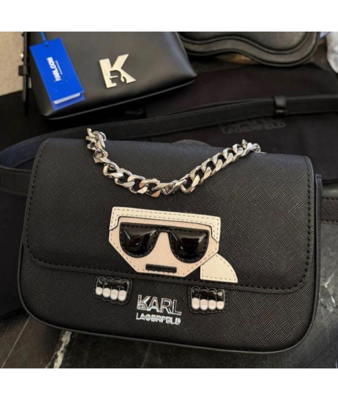 KARL LAGERFELD Черная поясная сумка, фото 7