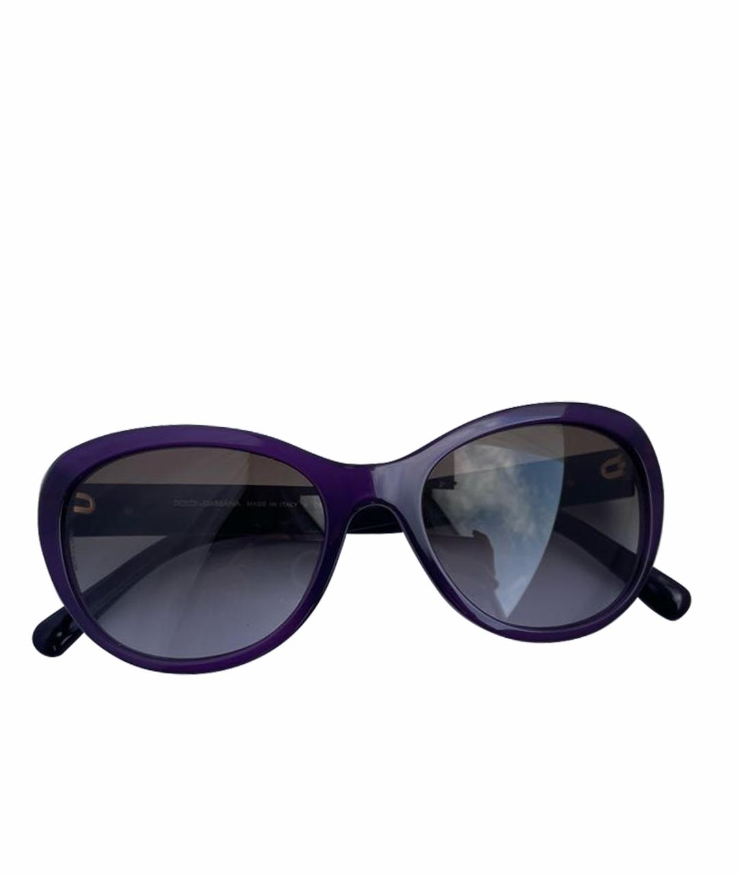 DOLCE&GABBANA Фиолетовые пластиковые солнцезащитные очки, фото 1