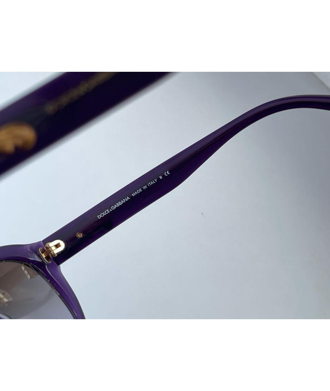 DOLCE&GABBANA Фиолетовые пластиковые солнцезащитные очки, фото 5