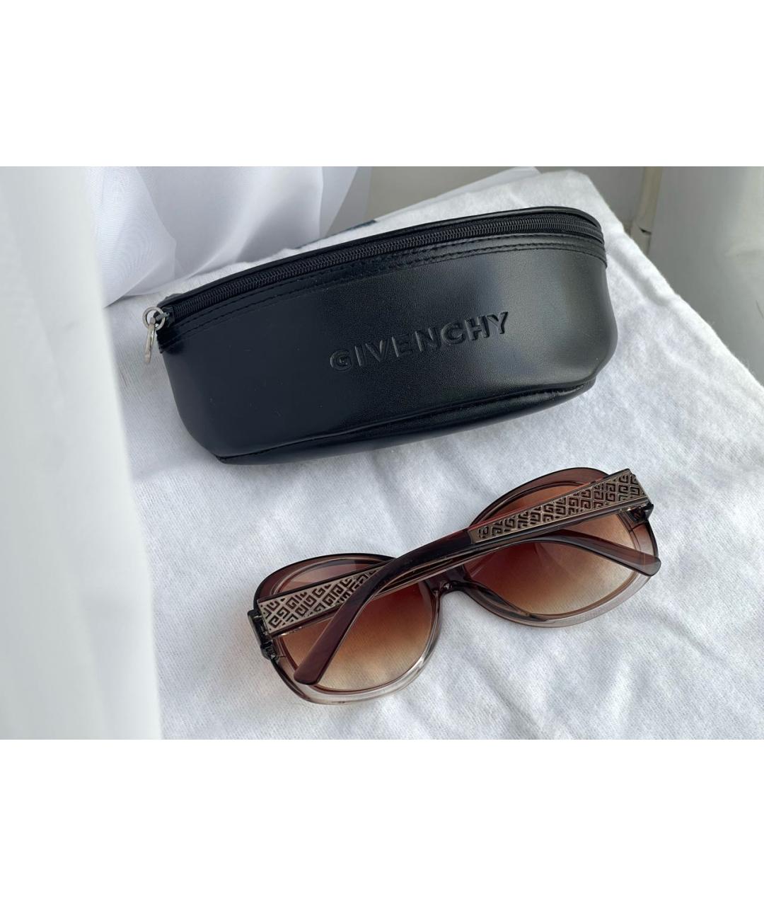 GIVENCHY Коричневые пластиковые солнцезащитные очки, фото 7