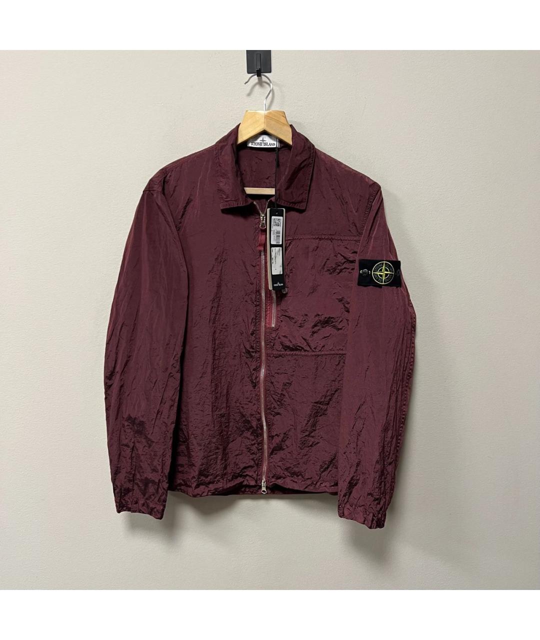 STONE ISLAND Бордовая нейлоновая куртка, фото 6