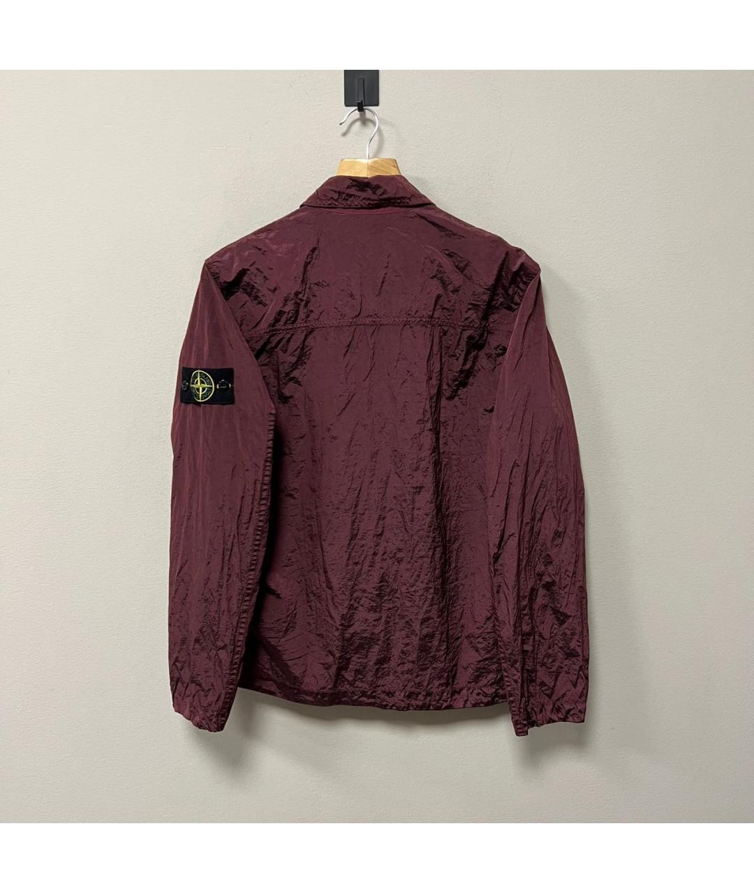 STONE ISLAND Бордовая нейлоновая куртка, фото 3