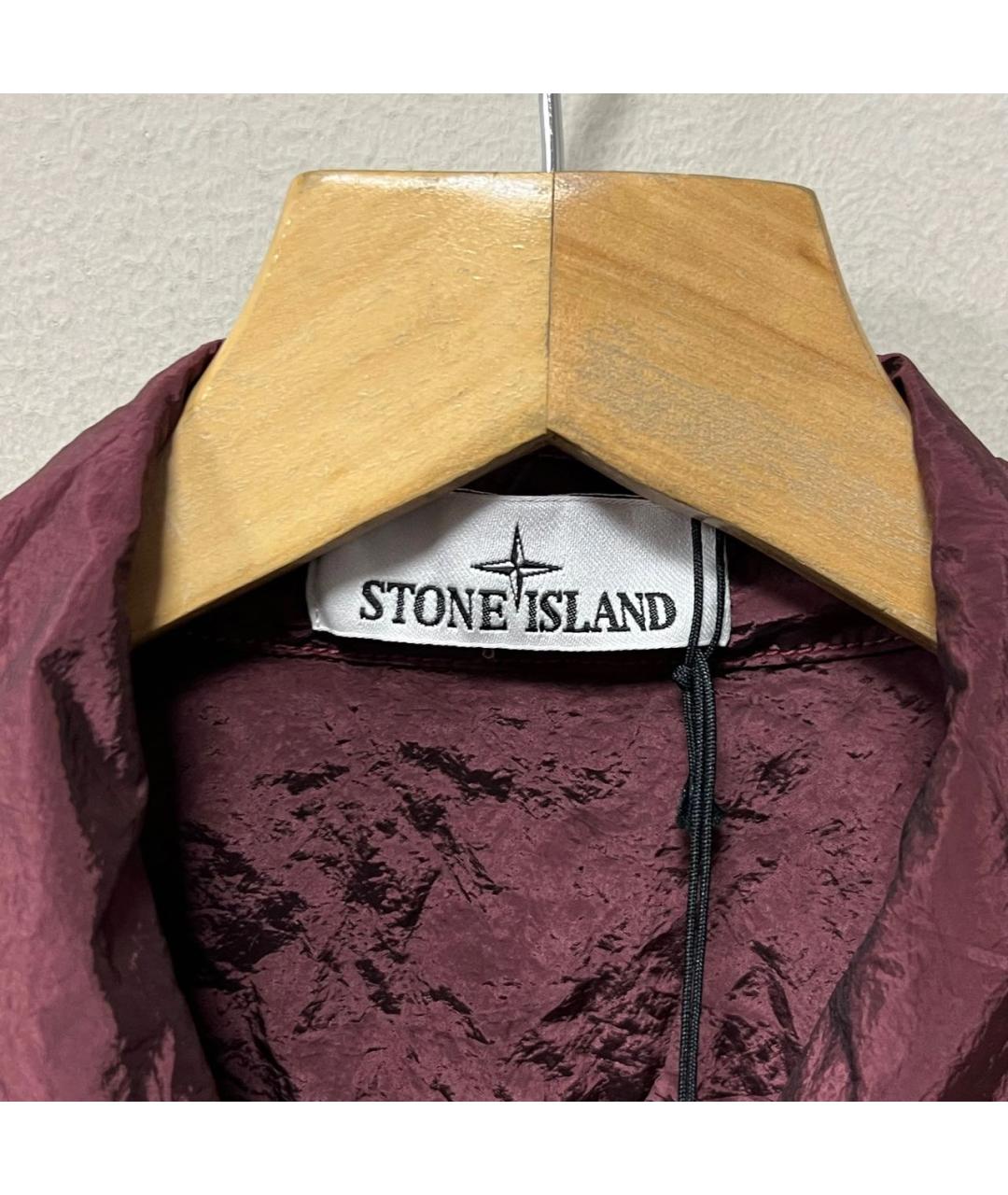 STONE ISLAND Бордовая нейлоновая куртка, фото 4