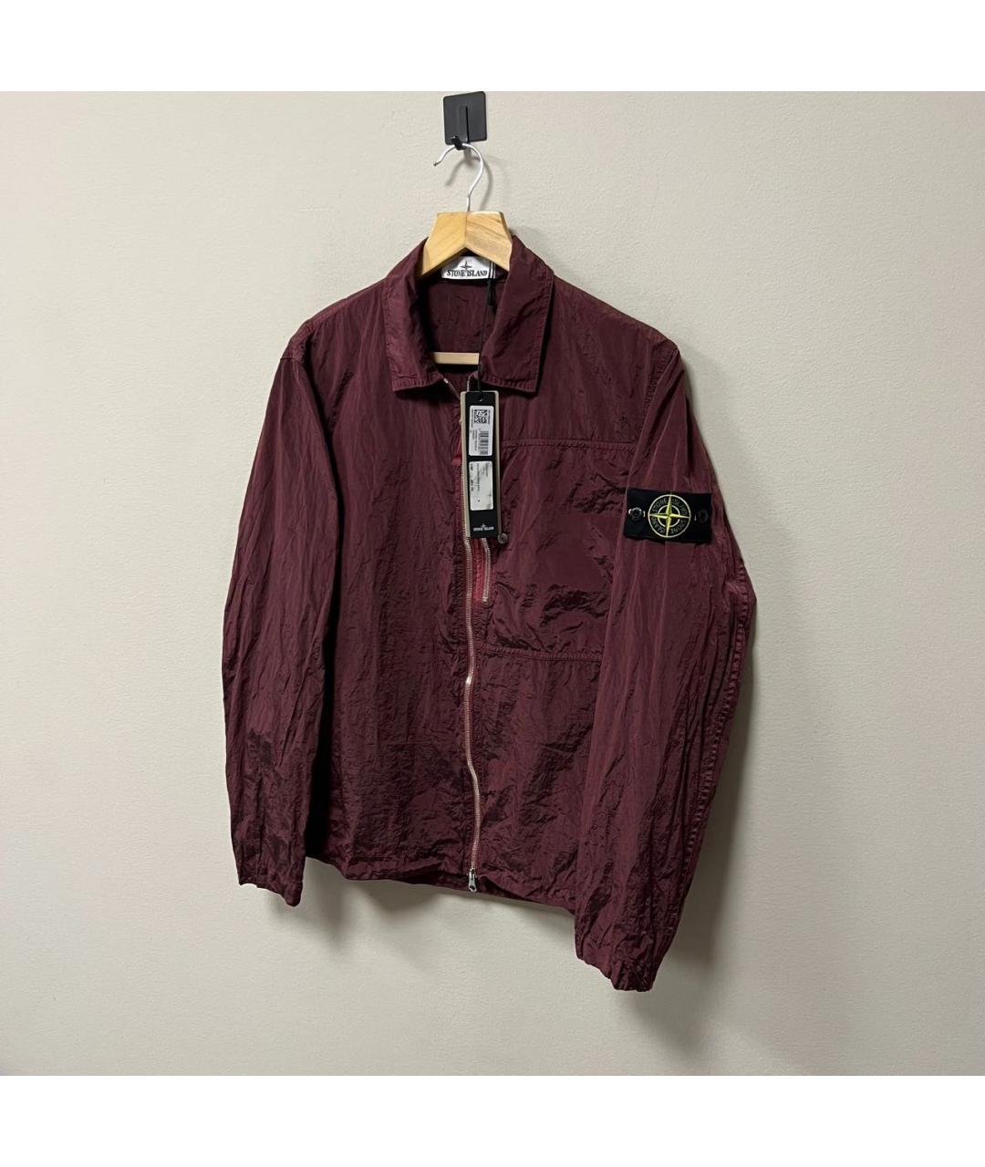 STONE ISLAND Бордовая нейлоновая куртка, фото 2
