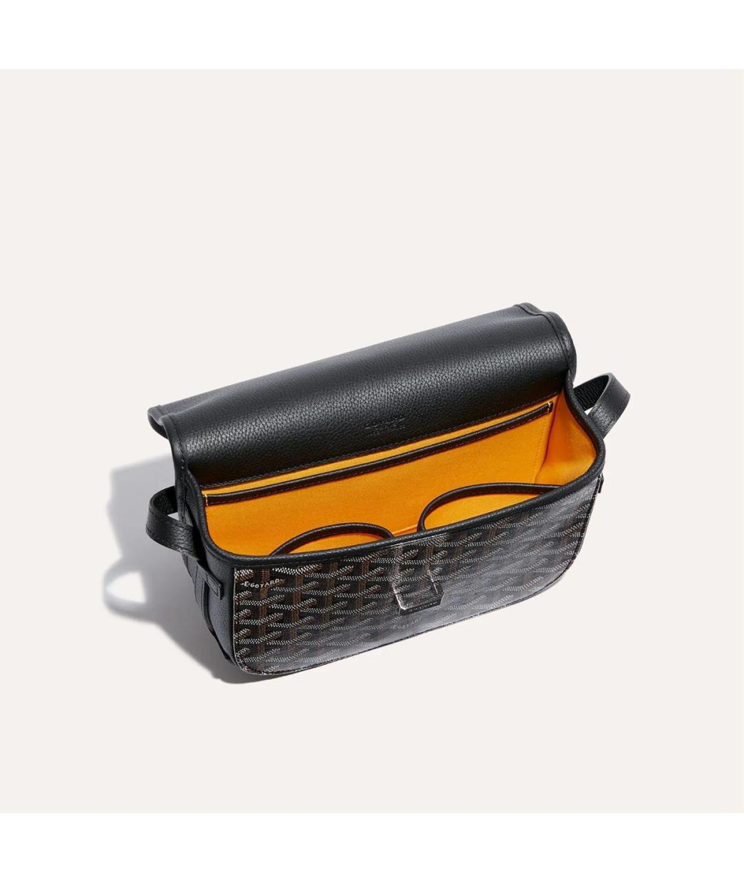 GOYARD Черная сумка на плечо из канвы, фото 4