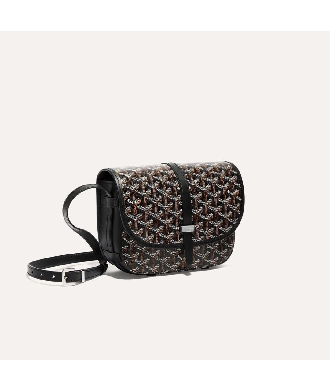 GOYARD Черная сумка на плечо из канвы, фото 2