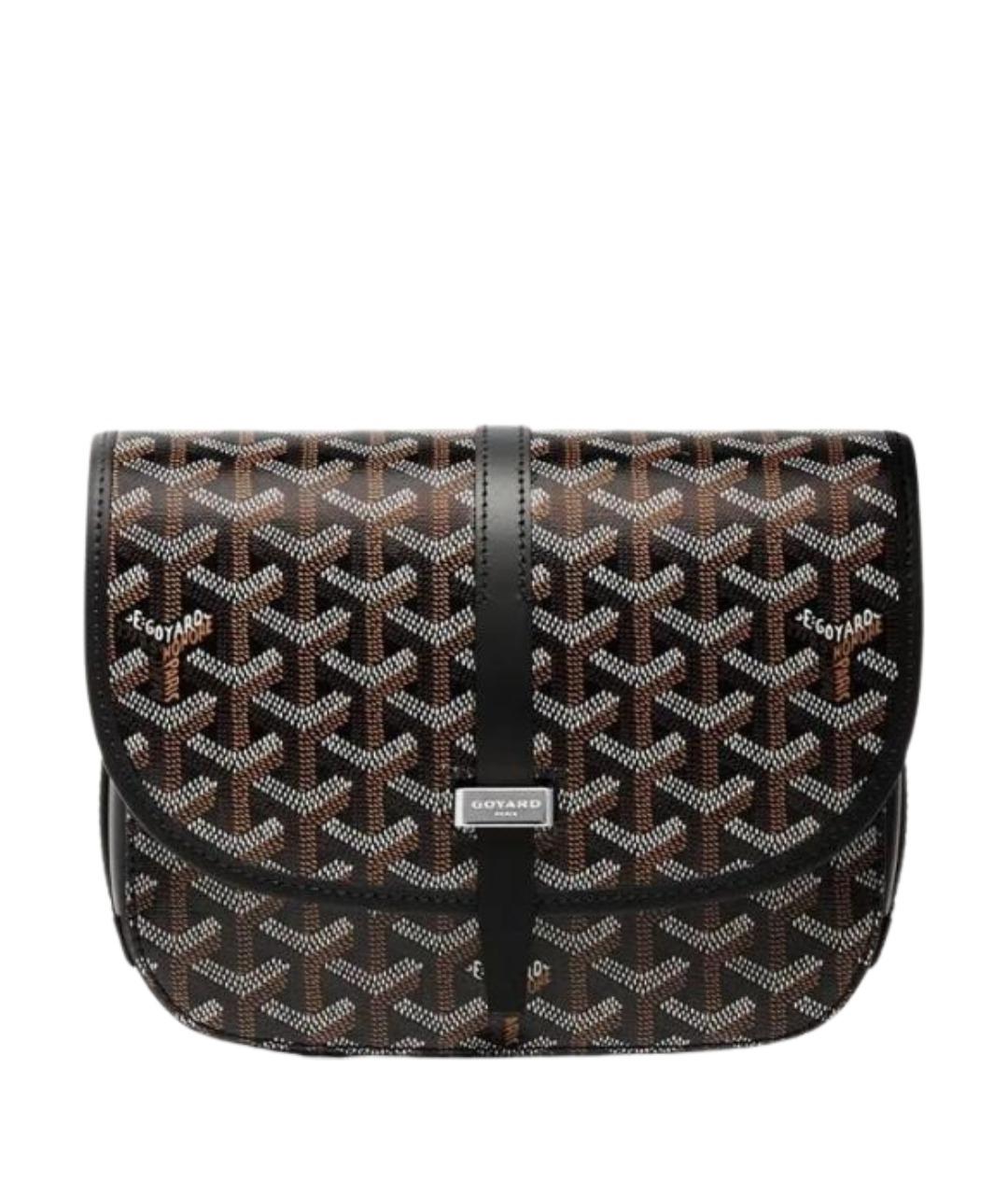 GOYARD Черная сумка на плечо из канвы, фото 1