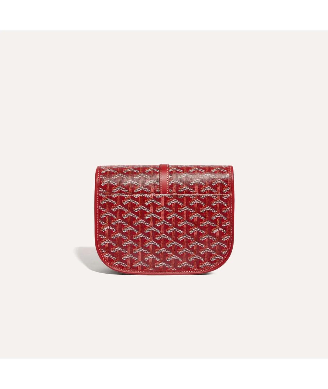 GOYARD Красная сумка на плечо из канвы, фото 3
