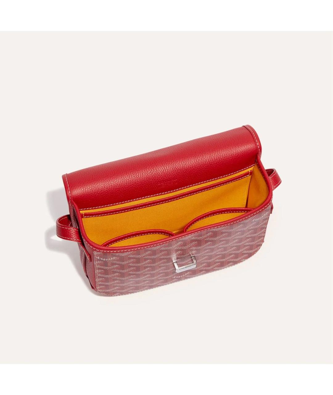 GOYARD Красная сумка на плечо из канвы, фото 4
