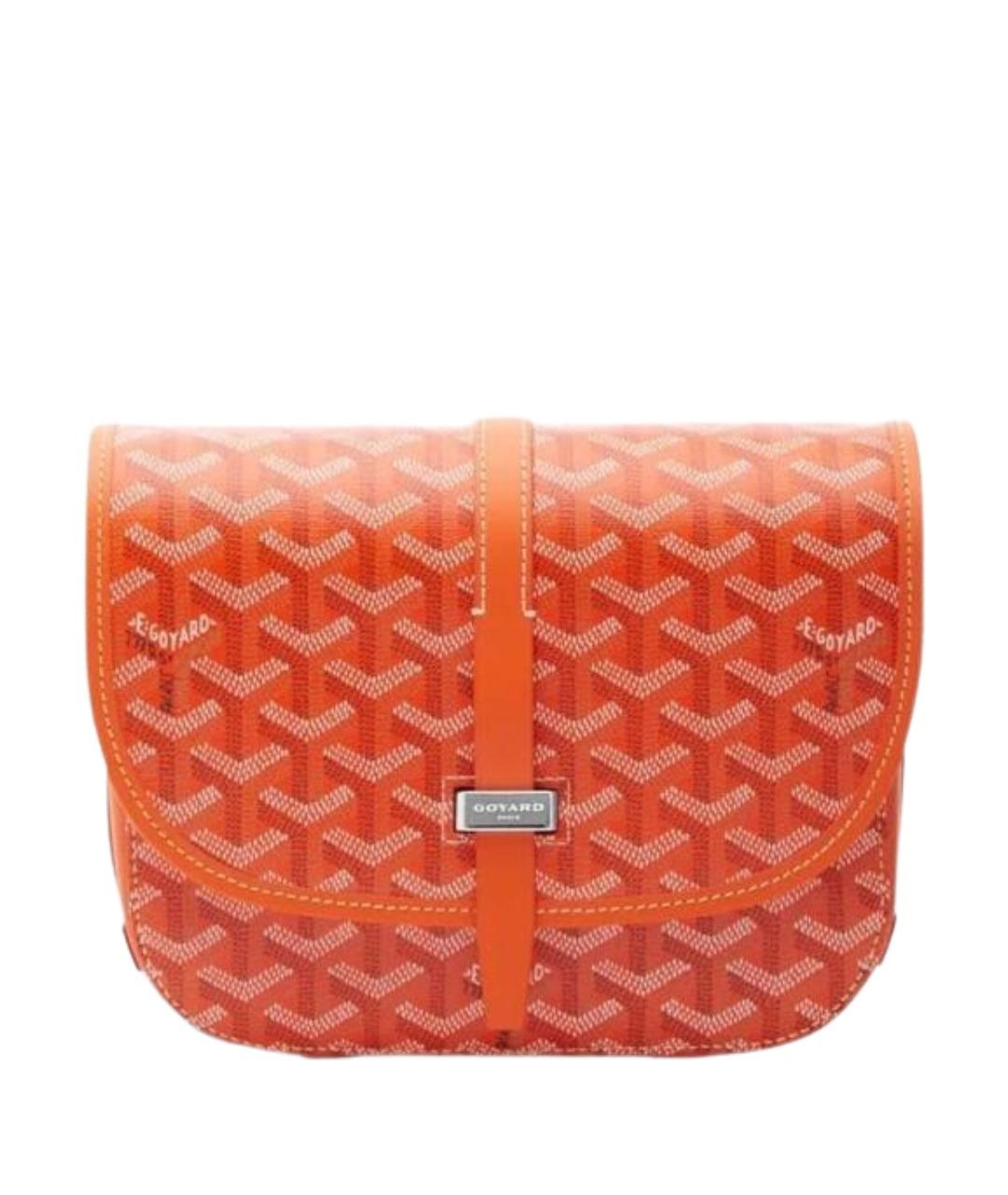 GOYARD Оранжевая сумка на плечо из канвы, фото 1