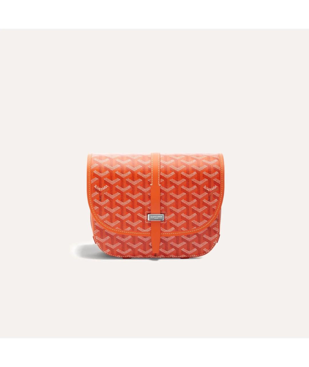 GOYARD Оранжевая сумка на плечо из канвы, фото 6