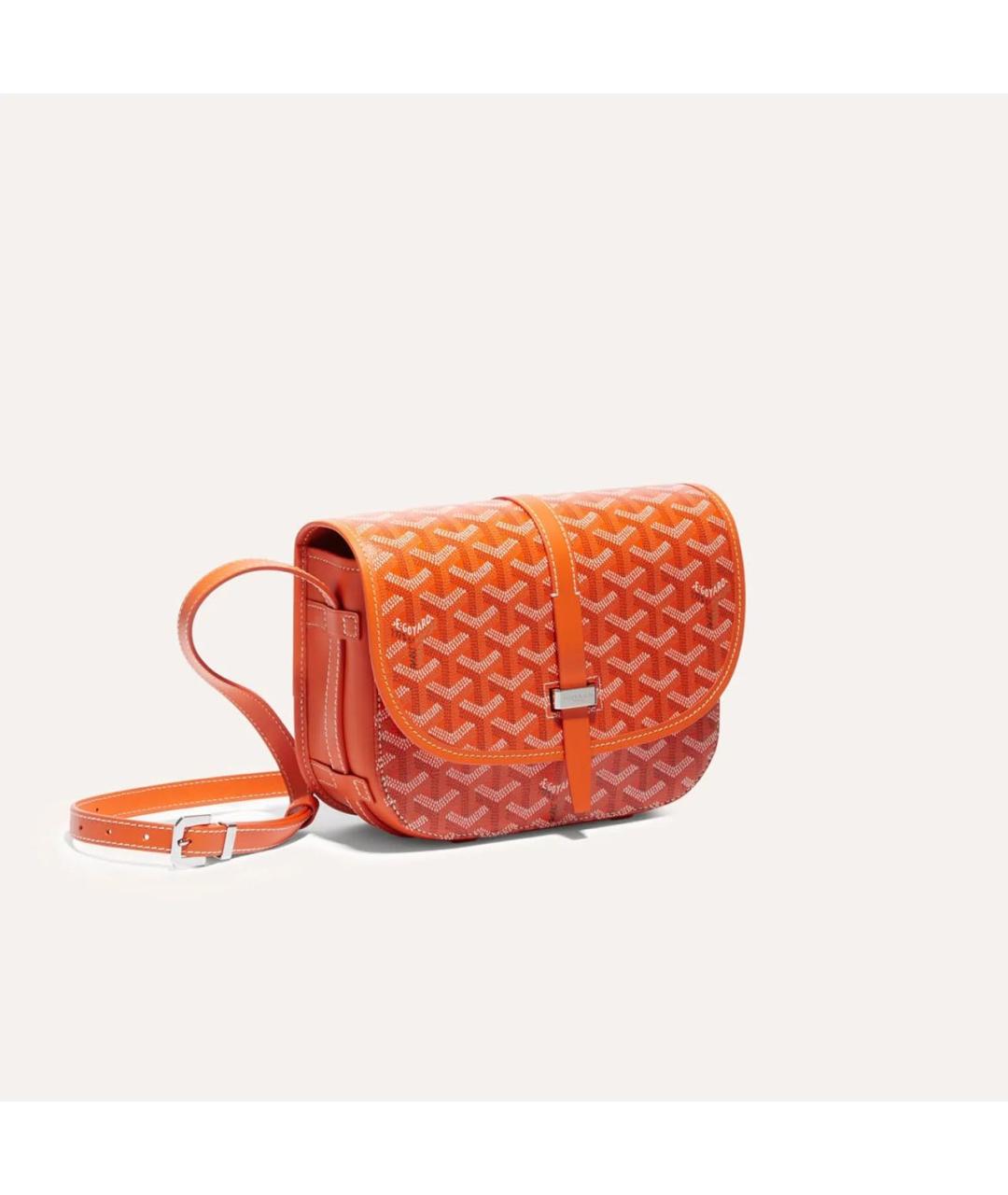 GOYARD Оранжевая сумка на плечо из канвы, фото 2