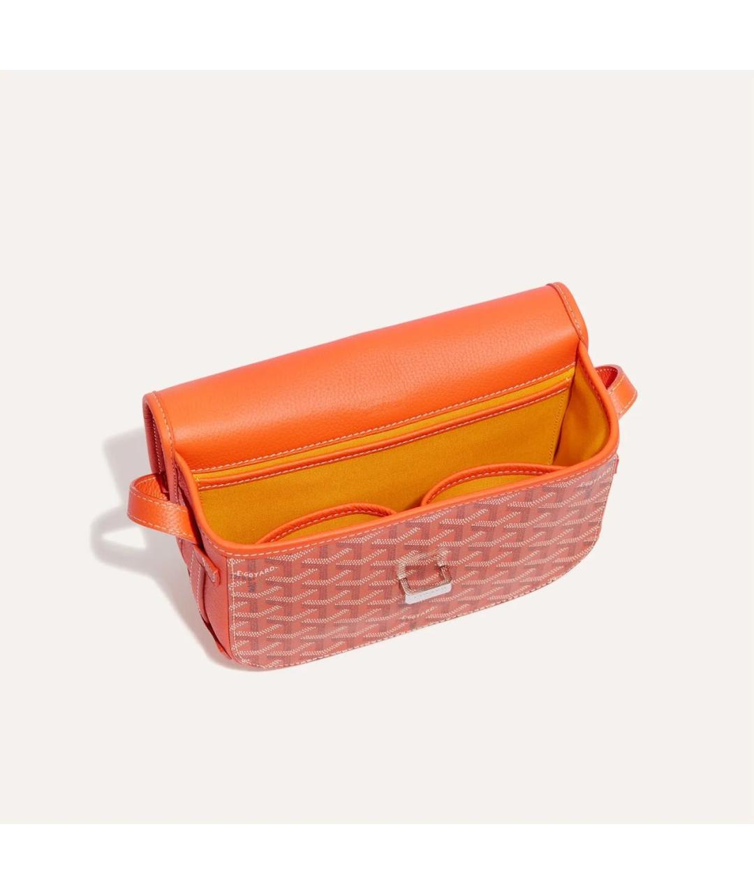 GOYARD Оранжевая сумка на плечо из канвы, фото 4