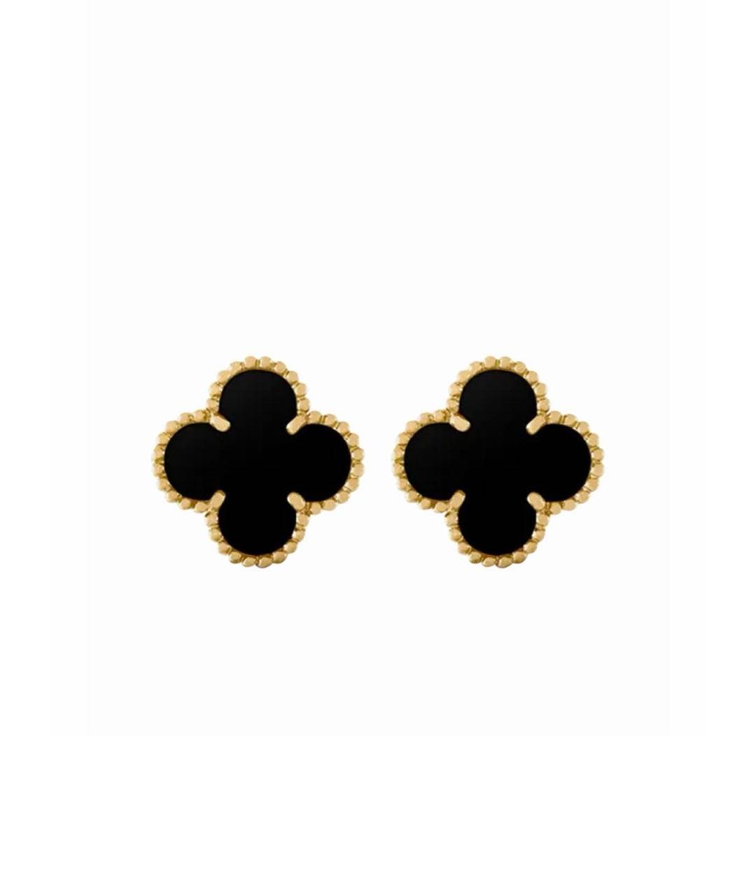 VAN CLEEF & ARPELS Черные серьги из розового золота, фото 1