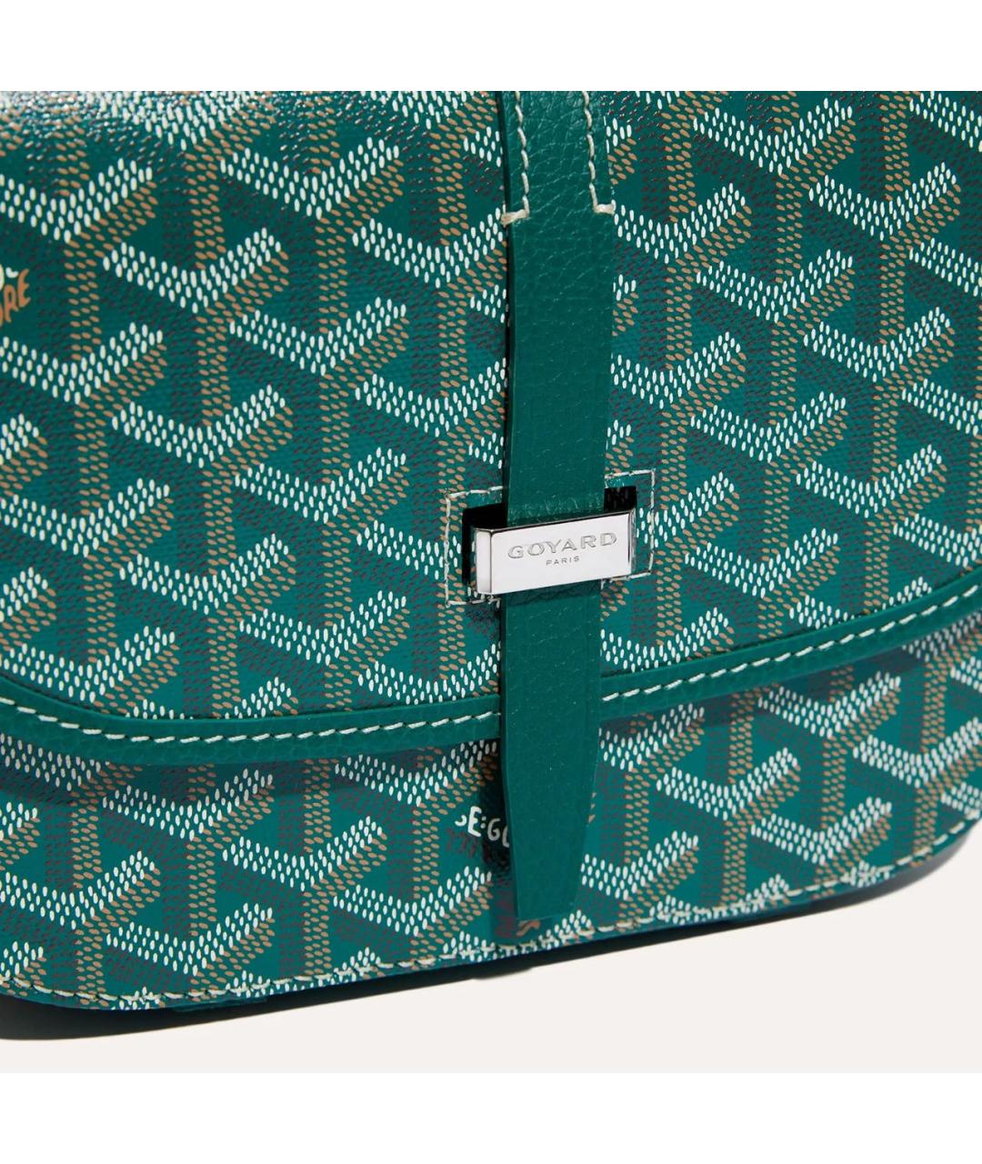 GOYARD Зеленая сумка на плечо из канвы, фото 5