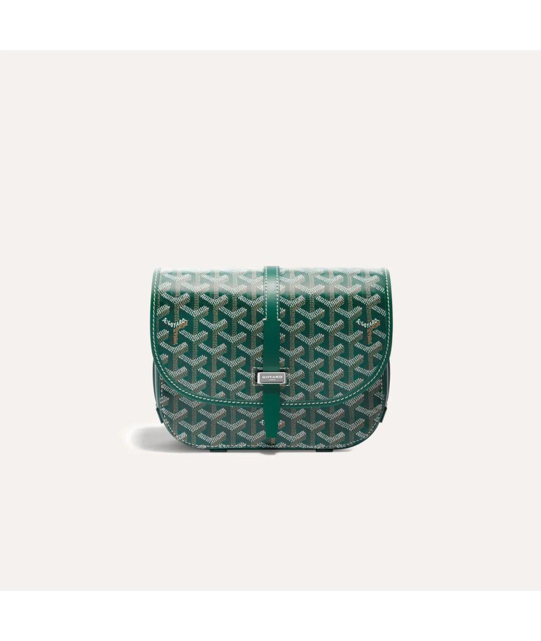 GOYARD Зеленая сумка на плечо из канвы, фото 6
