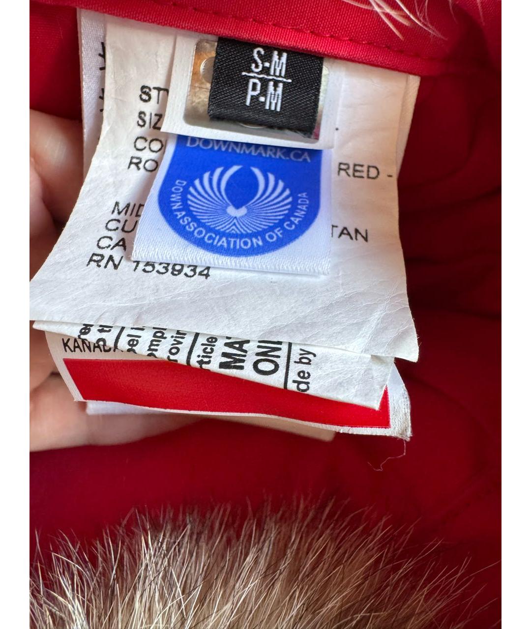 CANADA GOOSE Красная шапка, фото 4