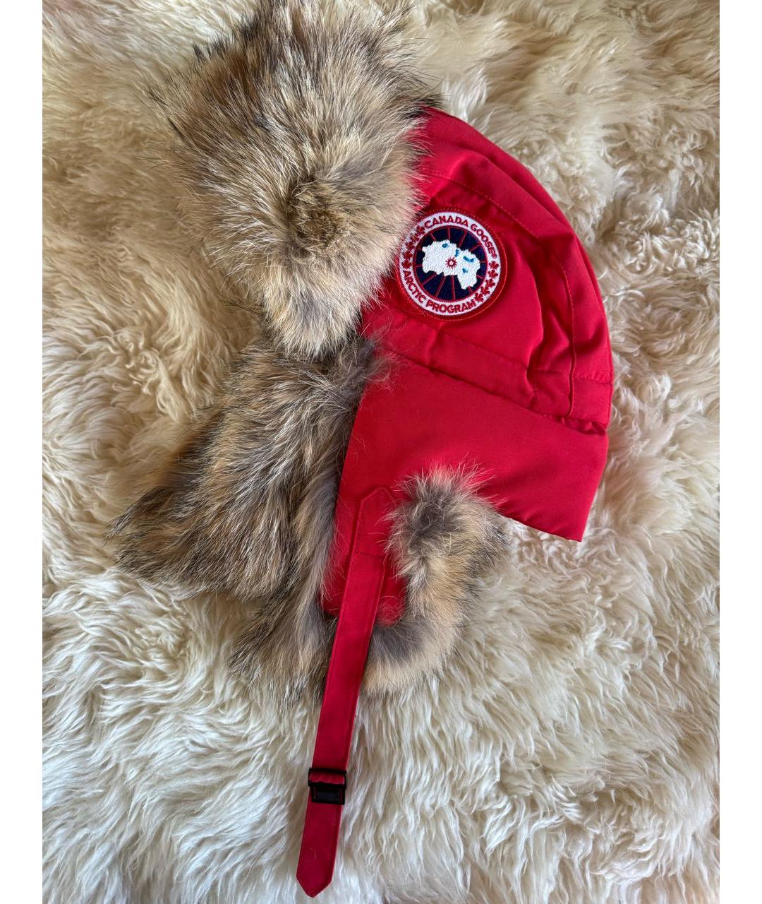 CANADA GOOSE Красная шапка, фото 3