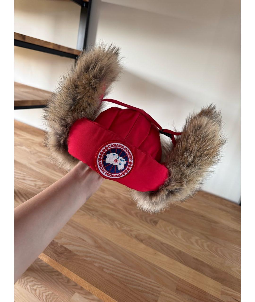 CANADA GOOSE Красная шапка, фото 6