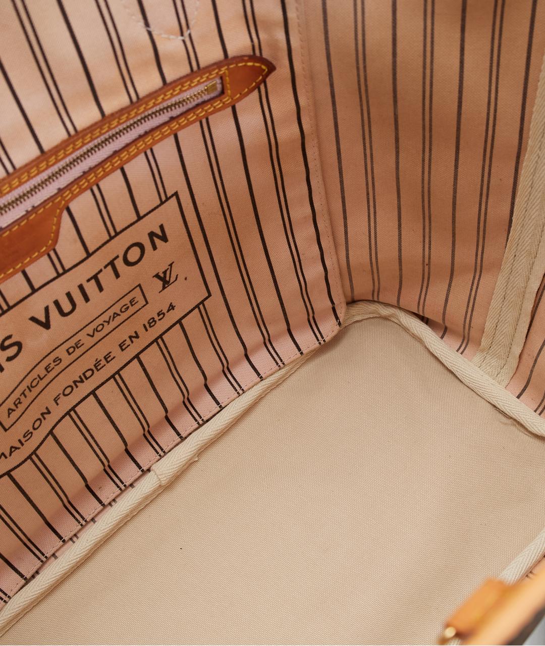 LOUIS VUITTON Коричневая кожаная сумка тоут, фото 4