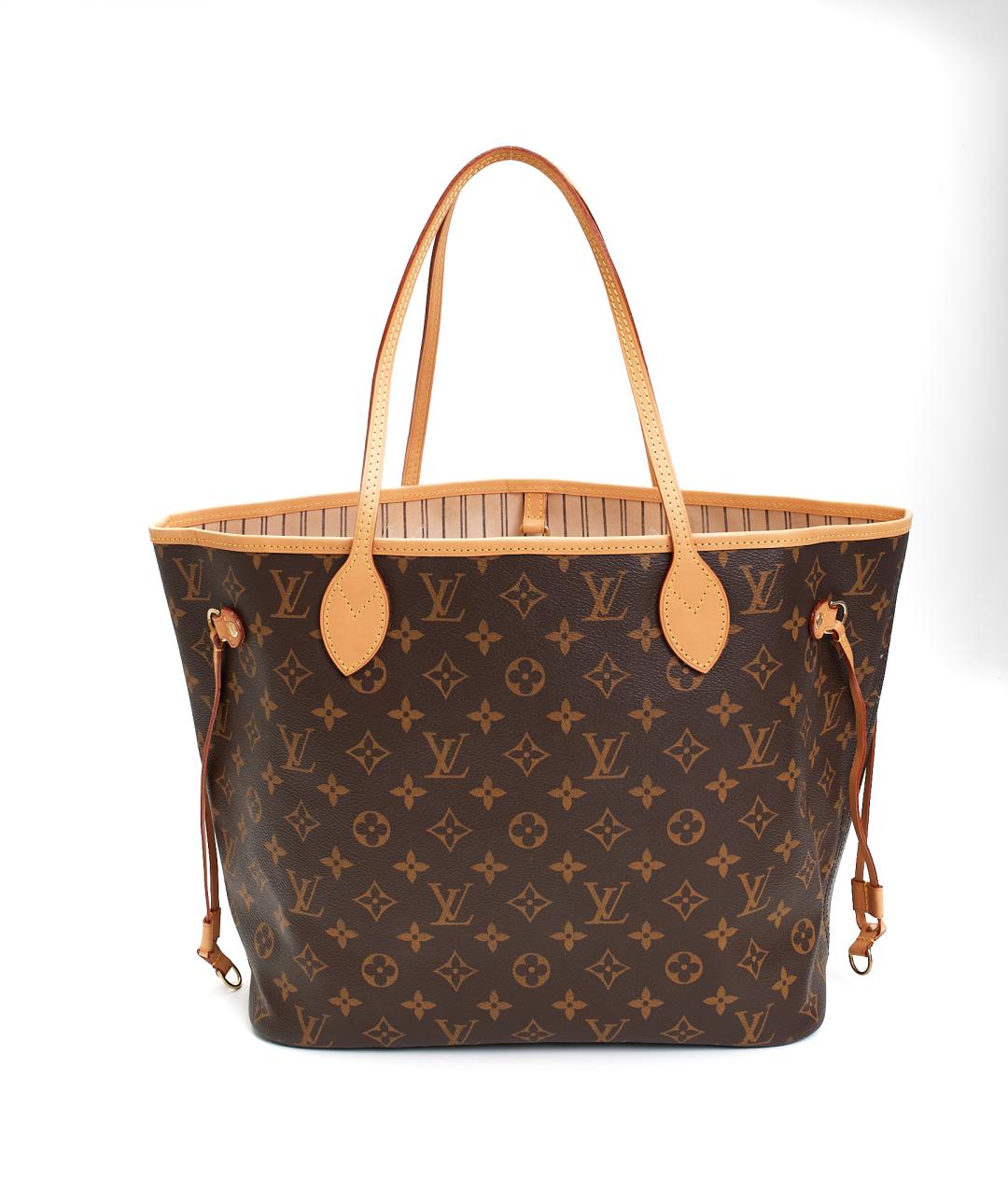 LOUIS VUITTON Коричневая кожаная сумка тоут, фото 3