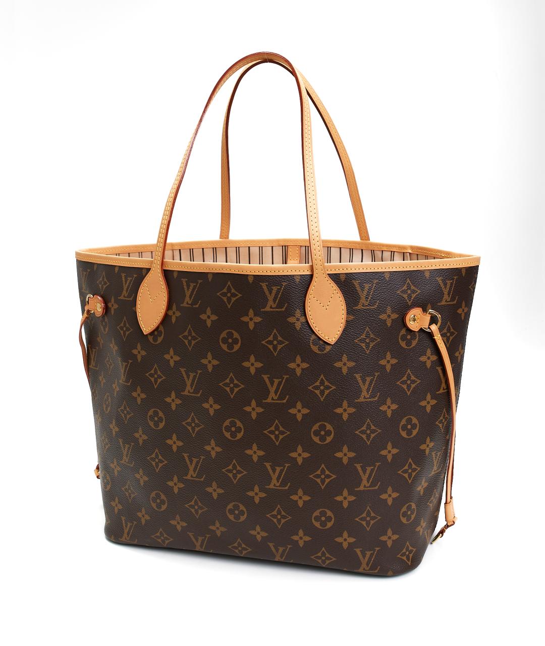 LOUIS VUITTON Коричневая кожаная сумка тоут, фото 2