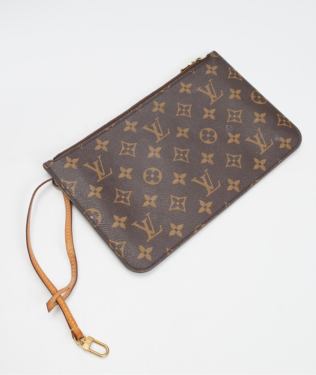 LOUIS VUITTON Коричневая кожаная сумка тоут, фото 6