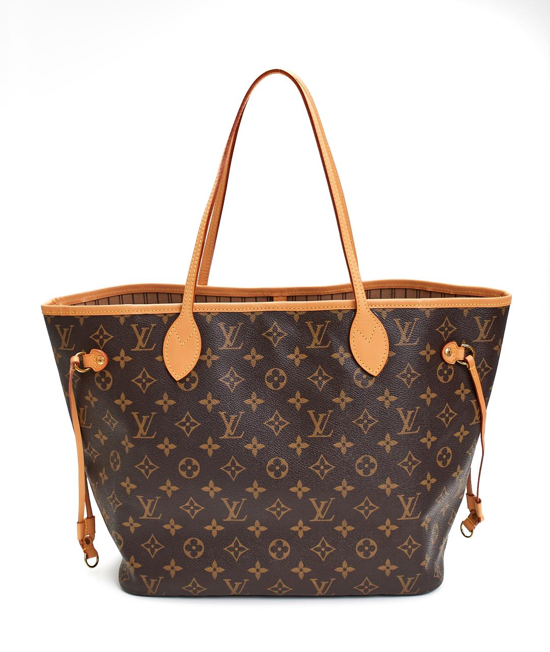 LOUIS VUITTON Коричневая сумка тоут из канвы, фото 3