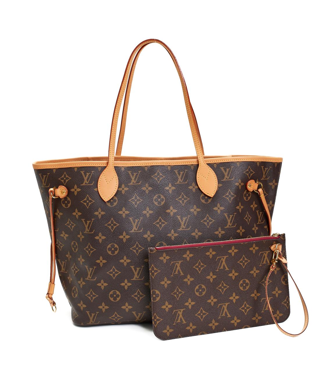 LOUIS VUITTON Коричневая сумка тоут из канвы, фото 4