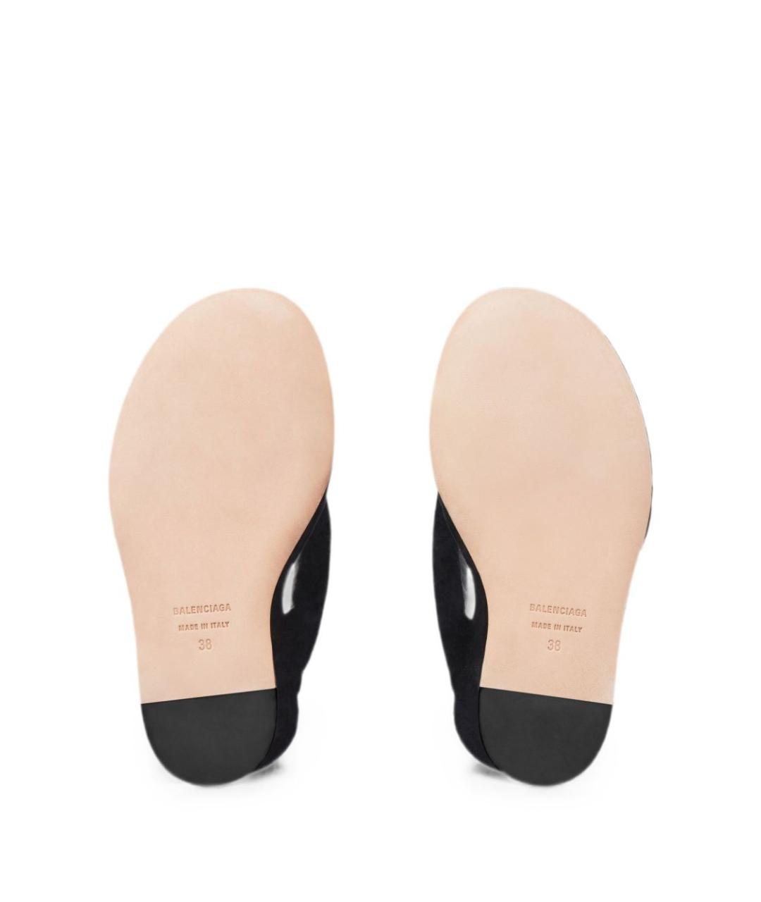 BALENCIAGA Черные текстильные босоножки, фото 2