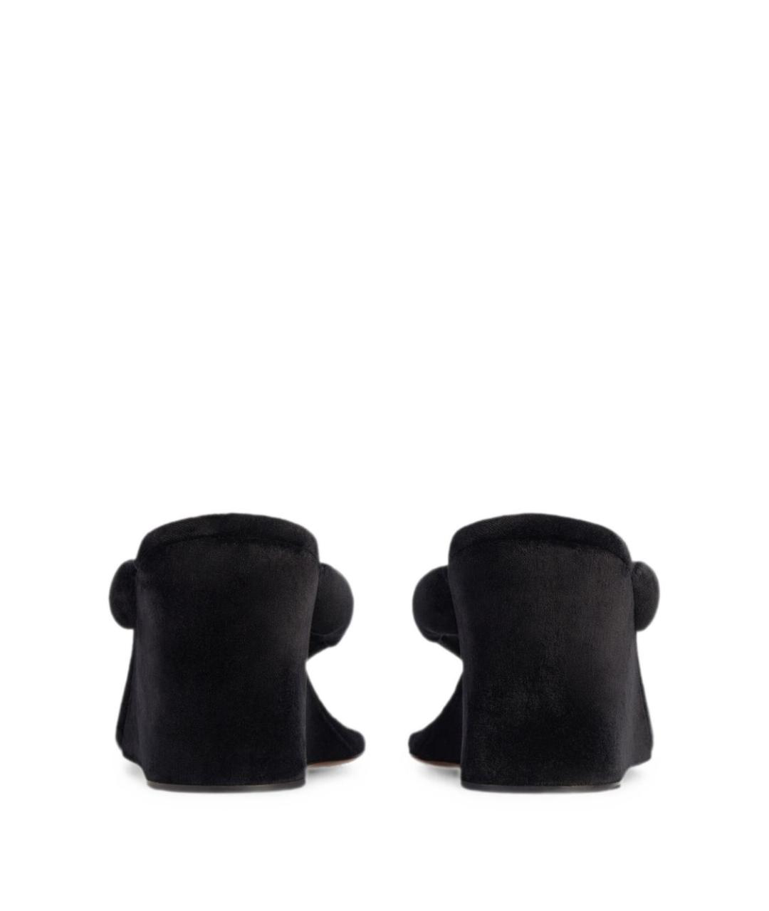 BALENCIAGA Черные текстильные босоножки, фото 4