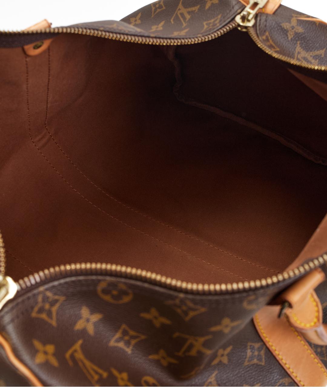 LOUIS VUITTON Коричневая дорожная/спортивная сумка из канвы, фото 6