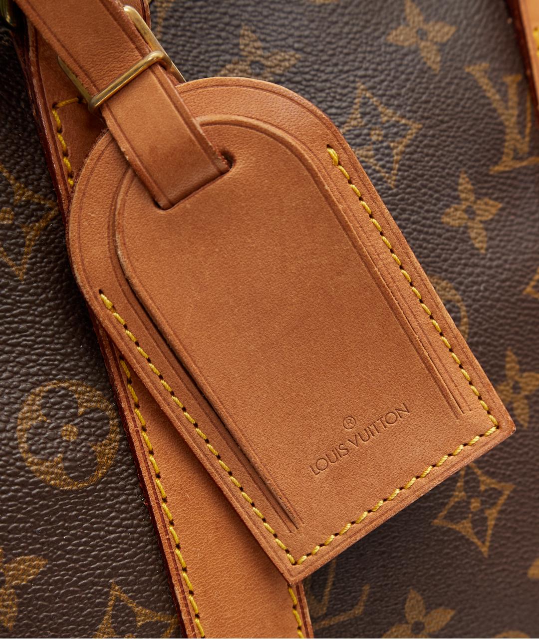 LOUIS VUITTON Коричневая дорожная/спортивная сумка из канвы, фото 4